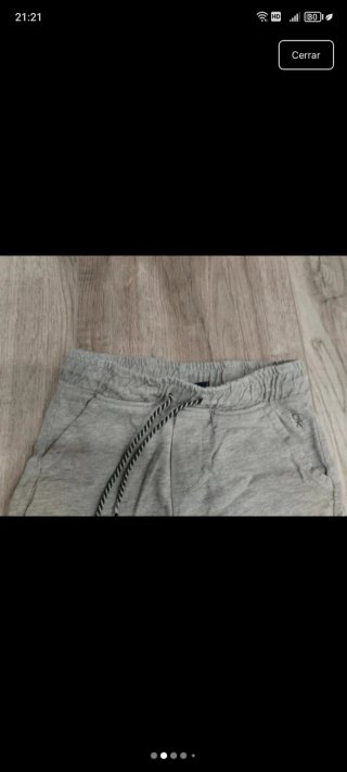 Pantalón corto niño gris
