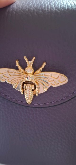 Bolso de mano Reija Morado y Dorado