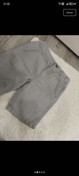 Pantalón corto vaquero niño gris