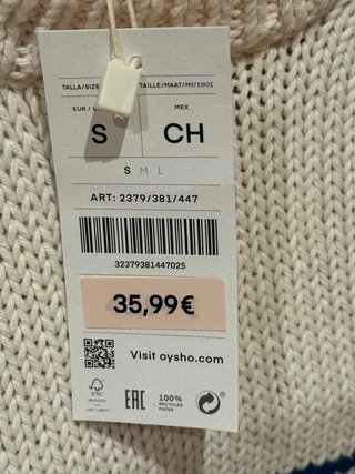 Jersey de entretiempo sin estrenar