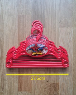 Lote 9 Perchas infantiles Spiderman + Dora
