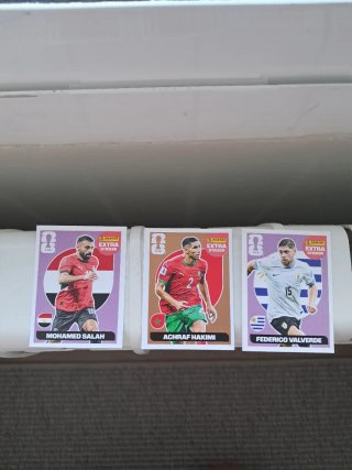 Cromos Panini Extra FIFA - Salah, Hakimi, Valverde