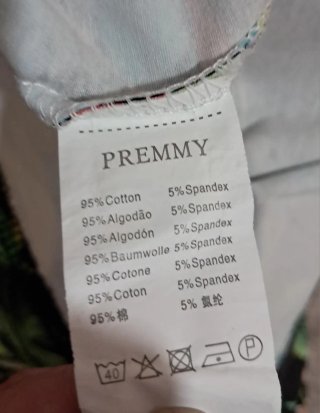 Camiseta Premmy Tropical Loros Talla XL