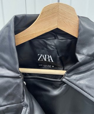 Chaqueta Biker Zara Talla L Negra Hombre