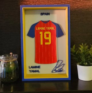 Cuadro Camiseta Lamine Yamal España 19 en 3D