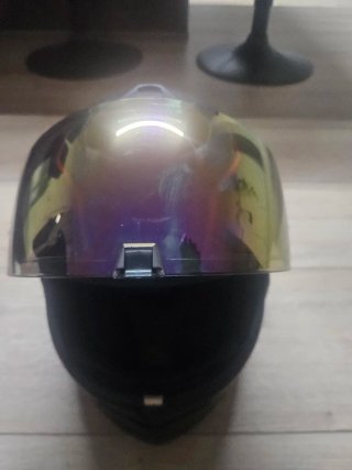 Casco Scorpion Negro/Naranja Carbono