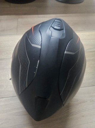 Casco Scorpion Negro/Naranja Carbono