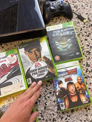 Xbox 360 with 16 games and 2 controllers