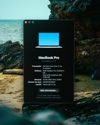 MacBook Pro 2019 i7 16" 500GB Plata