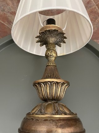 Lámpara antigua de bronce