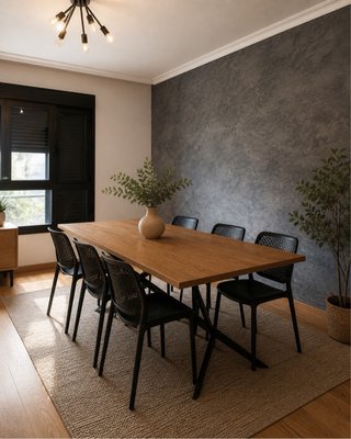 Mesa de comedor mesa madera y metal Sin sillas