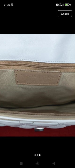 Borsa in pelle trapuntata