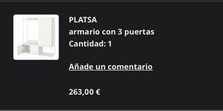 Armario modular Ikea Platsa Blanco. 2 módulos