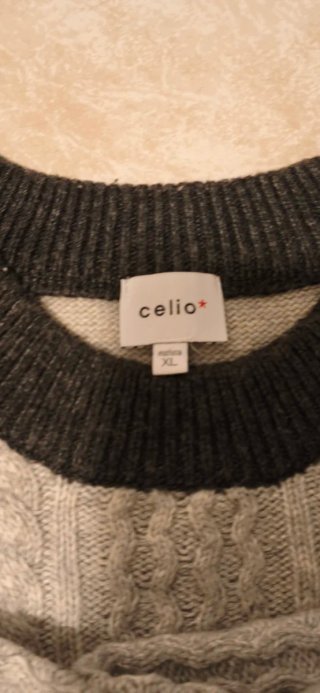 Jersey Celio Blanco Talla L. Gris Talla XL