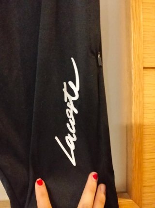 Pantalón chándal Lacoste negro