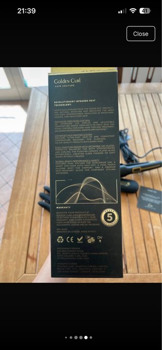 Piastra iRossi2 Salon Pro Styler Golden Curl