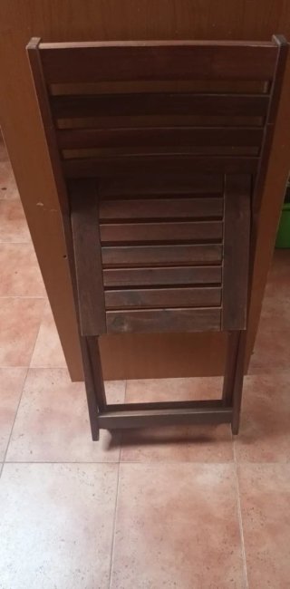 Mesa y 4 Sillas Jardín Ikea Madera