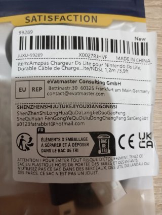 Cable Cargador USB NDSL Amzpas