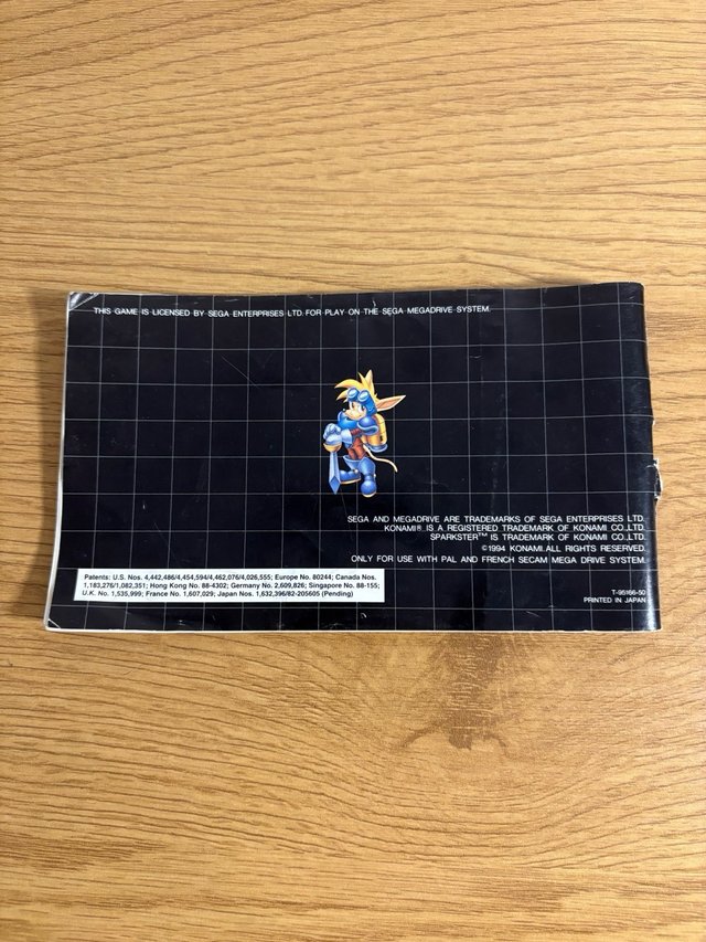 Sparkster Mega Drive Completo Konami