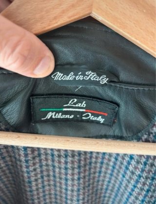 Giacca Pelle Nera Lab Milano Tg M