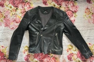 Giacca Pelle Nera Lab Milano Tg M