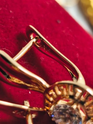 Pendientes Chapados Oro 18k con Circonita