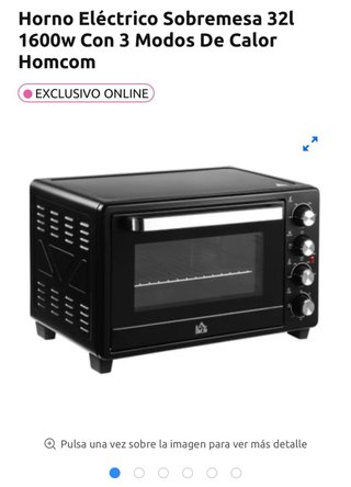 Horno Eléctrico Portátil Negro