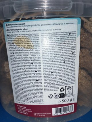 Miglio giallo JR Farm per uccelli 500g (NUOVO)