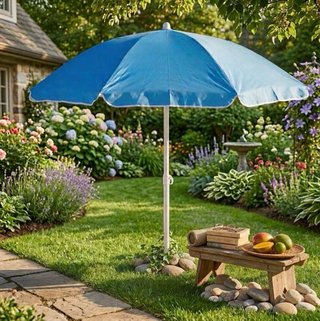 Sombrilla Playa y Jardín 240cm Azul XL - Nuevo