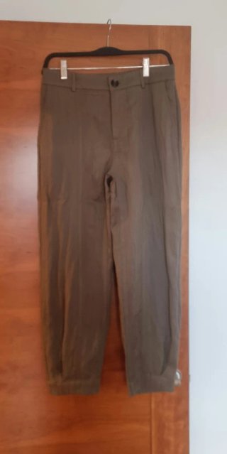 Pantalón Zara verde XS tobillero