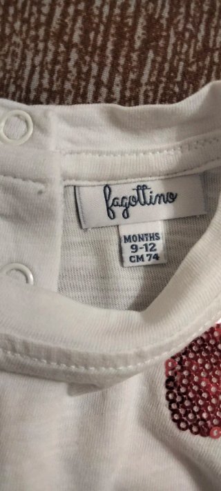 Maglietta t-shirt bambina neonata in cotone