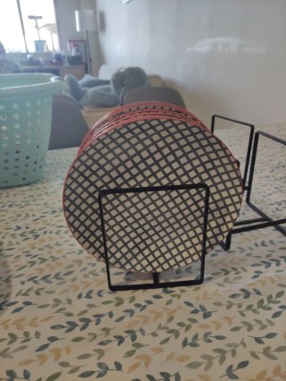 Soportes para platos metálicos negros