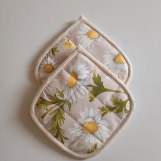 Set 2 Presine Fatte a Mano Margherita