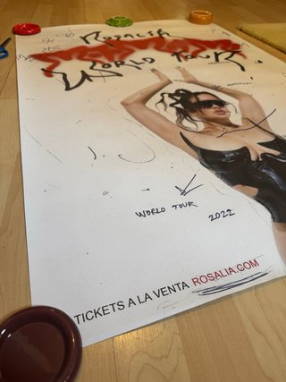 Cartel Rosalía Motomami World Tour 100x70
