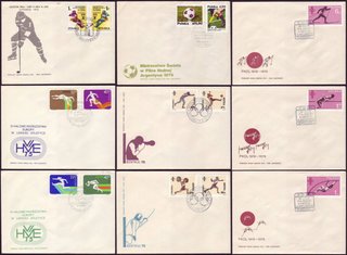 LOTE 42 sobres (FDC) POLONIA, 1975-1991 | DEPORTES