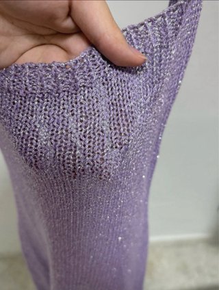 Abito da sera viola scintillante