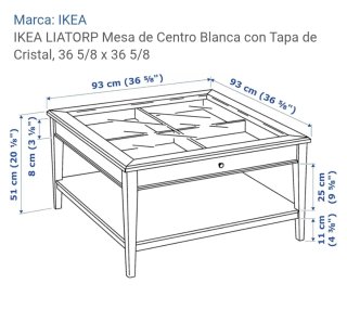 Mesa Centro LIATORP IKEA Blanca