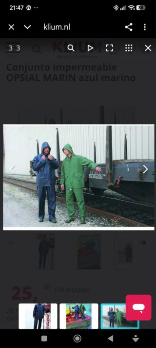 Conjunto impermeable OPSIAL azul Talla L