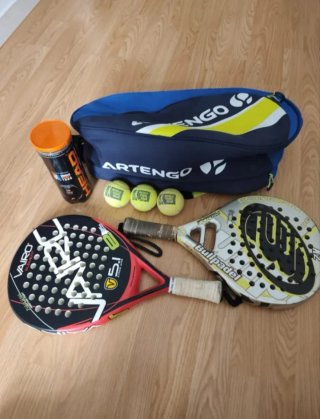 Pack Pádel: Palas, Bolas y Bolsa