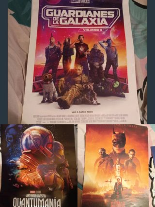 Lote 3 Posters Películas Marvel y DC