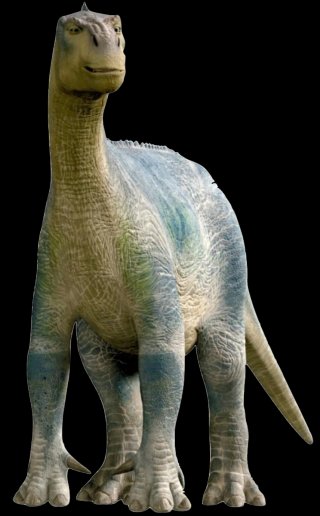 Dinosaurio Iguanodon Disney con monos