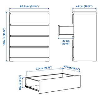 Cómoda 4 Cajones Malm Ikea
