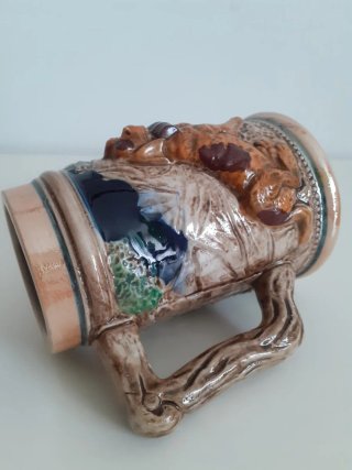 Coppia boccali birra ceramica smaltata