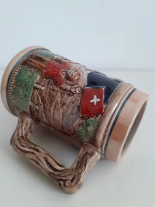 Coppia boccali birra ceramica smaltata