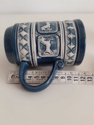 Coppia boccali birra ceramica smaltata