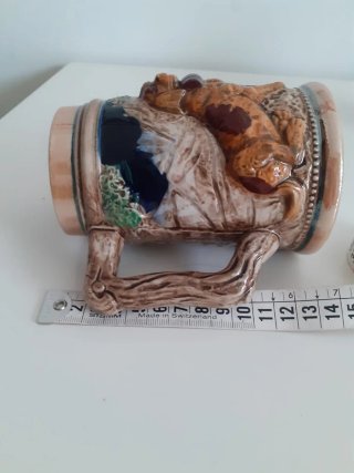 Coppia boccali birra ceramica smaltata