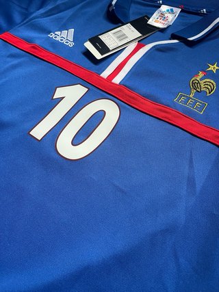 Camiseta Francia 1998 Zidane 10 Retro Adidas