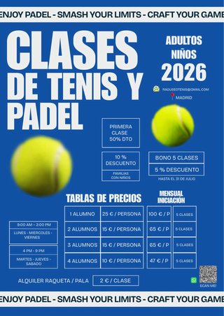Clases de pádel y tenis