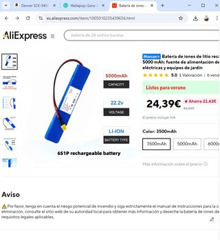 Patinete Eléctrico Infantil Denver SCK5400 LED
