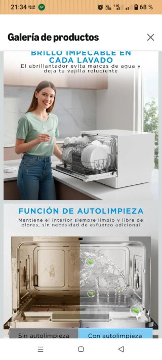 Lavavajillas Midea Blanco 55cm 6 servicios Nuevo